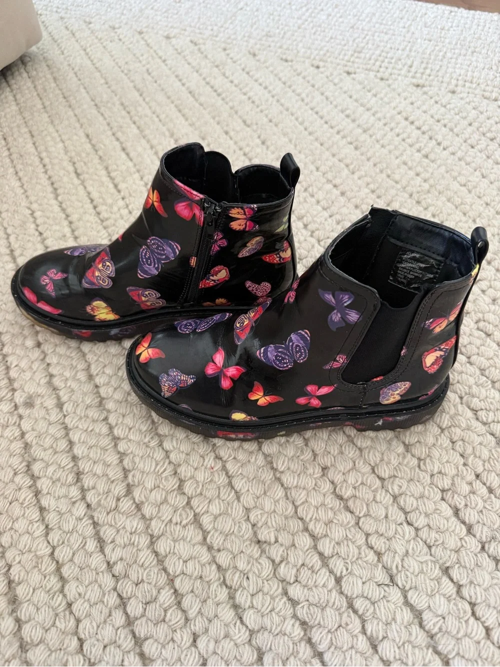 Girls Steve Madden Butterfly Rain Boots – Size 4 (big kids)